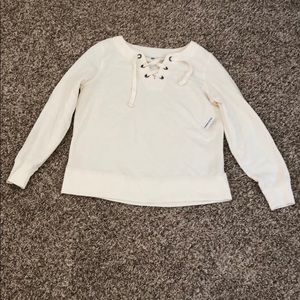 BRAND NEW LACE UP SWEATER !